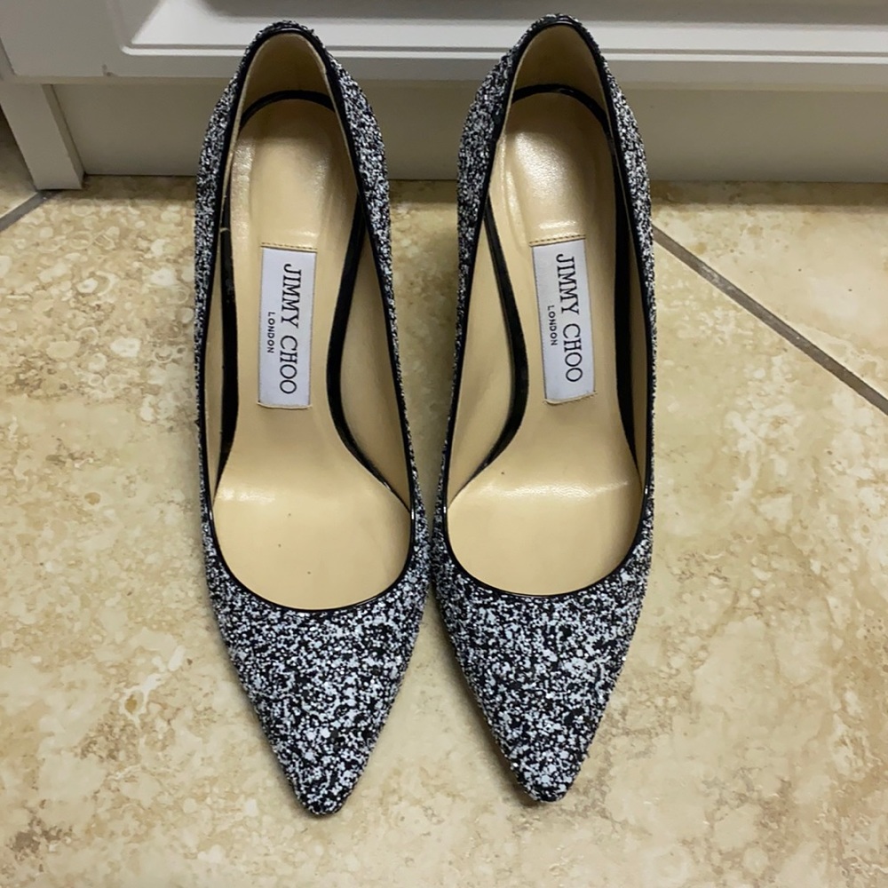 Jimmy Choo 10cm Black & white High Heel size 36